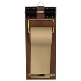 Wall Mounted Kraft Paper Roll Dispenser with Cutter, Retro Refillable Craft Paper Holder for Notes V1366-AZ2-W-20788