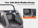 Pet Stroller, 4 Wheels Dog Stroller with Brakes, 160lbs Weight Capacity, Portable Puppy Stroller V952-CWTCDHK4QSHD3F05MV0