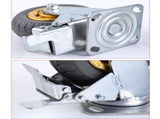 4x 8" Heavy Duty Industrial 2x Swivel Brake 2x fixed Caster Tyre Tyres Wheel Wheels Castor 1000KG V324-4XBCW004-8IN