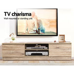 Artiss TV Cabinet Entertainment Unit 160cm Pine Charles FURNI-C-JAS-TV160-WD-AB