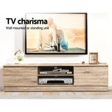 Artiss TV Cabinet Entertainment Unit 160cm Pine Charles FURNI-C-JAS-TV160-WD-AB