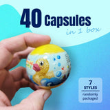 40X Kenisy Sparkling Glitter Duck Capsules 50mm Collectible Gacha in Display Box V274-TOY-KN-F-VGDUCK2A-50