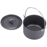 Outdoor Camping Pot Portable Aluminum Alloy Bonfire Hanging Pot with Lid Storage Bag for 68 People V1294-YM0714-3118210282611