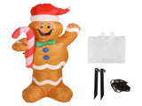 1.5m Height Christmas Inflatables Gingerbread Man Candy Canes Blow Up Yard Decoration Snowman V1294-YM3115220106714-0421