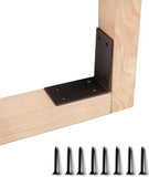 4Packs Heavy Duty Steel Corner Brackets, 90 Degree Angle Bracket-6"x 6" Large L Brackets Connector V1188-WTJ-SJH-1427