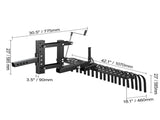 106.7cm Tow Behind Landscape Rake, 3-Point Lawn Rock Rake with Blade & Lift Lever, Fit Category 1 V952-ZXSCJ42INCHYATJQA001V0