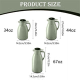 1.3L Coffee Thermos, Glass Lined Coffee Carafe with Temperature Display, Double Wall Vacuum Hot V1370-AZ4-12106
