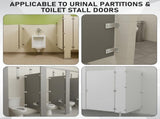 8 Set L-shaped Urinal Screen Brackets Polished Chrome 2-ear 3.5'' Long for All Panel Thicknesses V1258-DP02-C-2855
