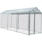 4.5x1.5m Dog Enclosure Pet Playpen Outdoor Wire Cage Puppy Animal Fence with Cover Shade V219-PETDGENTPA338-58S