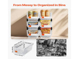 Plastic Stackable Bins, 37.7 x 21.5 x 18 cm , Plastic Containers for Organizing & V952-DDWLX6GZ14LTCARKA001V0