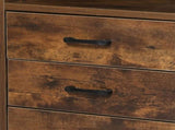 Levede Bedside Table USB Charger Outlet LED Oak NI1048-OA