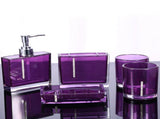 5PC/Set Acrylic Bathroom Accessories Bath Cup Bottle Toothbrush Holder Soap Dish V1294-YM0722-JYJJ19606-5