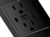 8pcs Wall Outlets Receptacles Electrical Outlet Concealed 118 Type USB C 2.1A Wall Outlet 15A V1294-YM0901-3113240235511