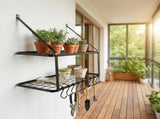 Toque Metal Pot Pan Rack Hanging Kitchen Shelf Wall Mounted Organizer 10 Hooks KT1064-BK-AU