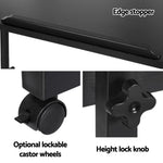 Artiss Laptop Desk Table Height Adjustable Wooden Bed Side Tables 80CM Black LA-DESK-80T-BK