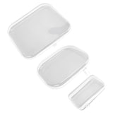 3pcs Zippered Hard Pouch PVC Clear Hard Shell Zipper Case Travel Bags for Building Blocks Puzzles V1294-YM0901-3117240278411