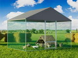 Extra Large Black Chicken Coop Cage Run Rabbit Hutch Walk-In Hen Enclosure 300x200x270cm V178-59382
