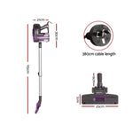 Devanti Stick Vacuum Cleaner Bagless Corded 500W Purple VAC-CL-CORD-PP