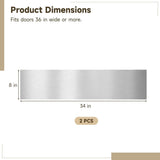 2PCS Stainless Steel Door Kick 8" x 34" Self-adhesive Front Door Kick Metal Door V1369-AZ3-W-08677