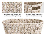 Wicker Trash Can, Waterproof Bathroom Trash Can, Wicker Basket for Bathroom, Decorative Boho V1258-DP02-WO-541