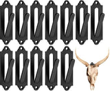 12-Piece Skull Wall Hook Set - Black Steel Hook for Decoration - Includes Mounting Kit V1188-ZXY-131-269