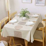 Rectangular Waterproof Pvc Tablecloth, 140 X 220Cm Plastic Table Cloth Stain And Oil Resistant, V1188-MS-227-1804