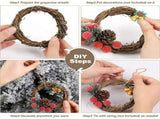 Grapevine Wreaths Vine Branch Wreath Christmas Rattan Wreath Garland Decoration for Christmas V1366-AZ2-W-18879