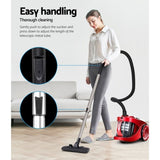 Devanti 2200W Bagless Vacuum Cleaner Red VAC-008-RD