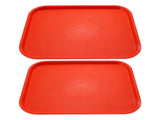 2Pcs Fast Food Tray Stackable Rectangular Light Weight Anti Slip PP Food Service Tray for V1294-YM0523-3118220048514