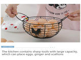Strawberry Storage Basket Wrought Iron Basket Ceramic Egg Basket Living Room Fruit Storage Basket V1294-YM0523-220113YA01-1