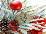 35cm Tabletop Xmas Tree Bark Wooden Barrel Decoration Artificial Bouquet Ornament for Home Hotel V1294-YM0901-3115240094711