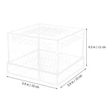 Clear Spider Terrarium for Jumping Spiders and Small Reptile Habitats, Enclosure with Ventilation V1369-AZ3-W-14203