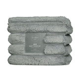 Ardor Jax Grey Chunky Faux Fur Quilt Cover Set King V442-INT-QUILTCS-JAX-SMOKE-KI