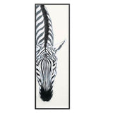Classic Zebra w Artificial Fur Framed Canvas Wall Art 30x90cm V637-95202ZEB