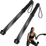 Battle Rope 2pc Cordless Portable Training Rope Fitness HIIT Muscle Exercise Black V1308-DSZKI-330