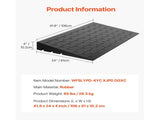 Rubber Threshold 4" Rise Threshold Ramp Doorway, 3 Channels Cord Cover Rubber Solid Threshold V952-WFSLYP24X42X4950BV0
