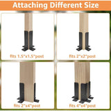 8 Pcs Supports of Poteau Reglables Noirs Pont, Convient for Pavillon Hand Courante and Balustrade V1237-MS-626-409