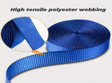 2 Pack Ratchet Tie Down Straps, Heavy Duty Polyester With TPR Grip And Metal S Hooks, For Cargo V1237-ZY-807-034