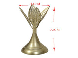 Aura Leaves Taper Candleholder 14x32cm V637-78721CDL