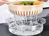Kitchen Bowl Set 2 in 1 Fruit Vegetable Washing Foods, Large Plastic Double Layered V1192-AZ-W-16940