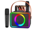 Mini Karaoke Machine Portable Bluetooth Speaker with 2 Wireless Mic V1263-JX-6961