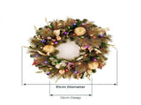 Christabelle 61cm Deluxe Mountain Pine Christmas Wreath Pre Lit Multi Function LED Timer Front 112_SENDMP61
