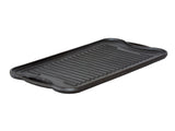 Oil-seasoned Ready to use 50.7x25.8cm Reversible Cast Iron Grill - Black V196-CIGP05