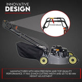 LAWN MOWER SELF PROPELLED 21" WITH A 5.5HP HONDA ENGINE ALLOY BODY MULCHING V379-LAWNMRAL055001