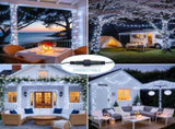 LED White Christmas Lights Outdoor, String Lights Plug in Extendable, 8 Modes Christmas Tree V1107-124-30758-WHT-100M800