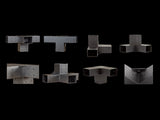 Roof Pergola Gazebo Shed Matte Black Steel Brackets DIY Kits V63-847801