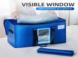 Moving Bags Heavy Duty Extra Large , 4 Pack Blue Moving Totes Bag, with Visible Window Zippers V1192-AZ-W-25143