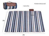 Waterproof Foldable Picnic Blanket with Handle - 2x2m Mocha Blue V888-ELOSUNG25111