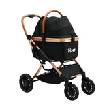i.Pet Pet Dog Stroller Pram Large Cat Carrier Travel Pushchair Foldable 4 Wheels PET-STROLLER-106-BK