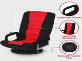 Artiss Floor Gaming Chair with 360 Swivel, 6-Position Backrest for Gaming FLOOR-SBL-GAME-FA-BKRD